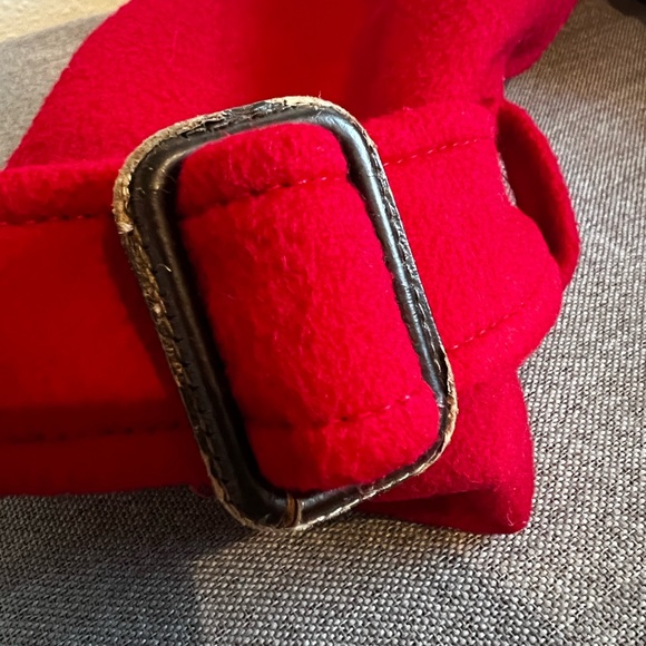 Perry Ellis Portfolio Vintage Wool Red Lo g Coat Size L/XL - Picture 13 of 16